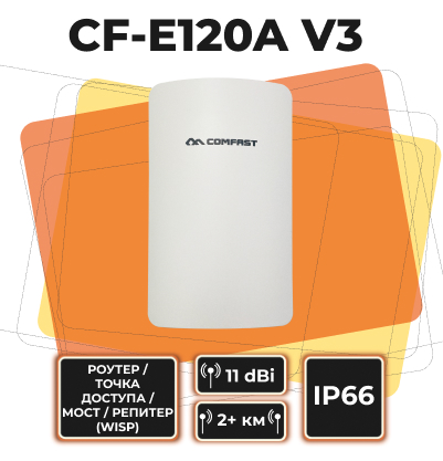 CF-E120A V3 (5.8 ГГц, до 3 км) CF-E120A V3 (5.8 ГГц, до 3 км)